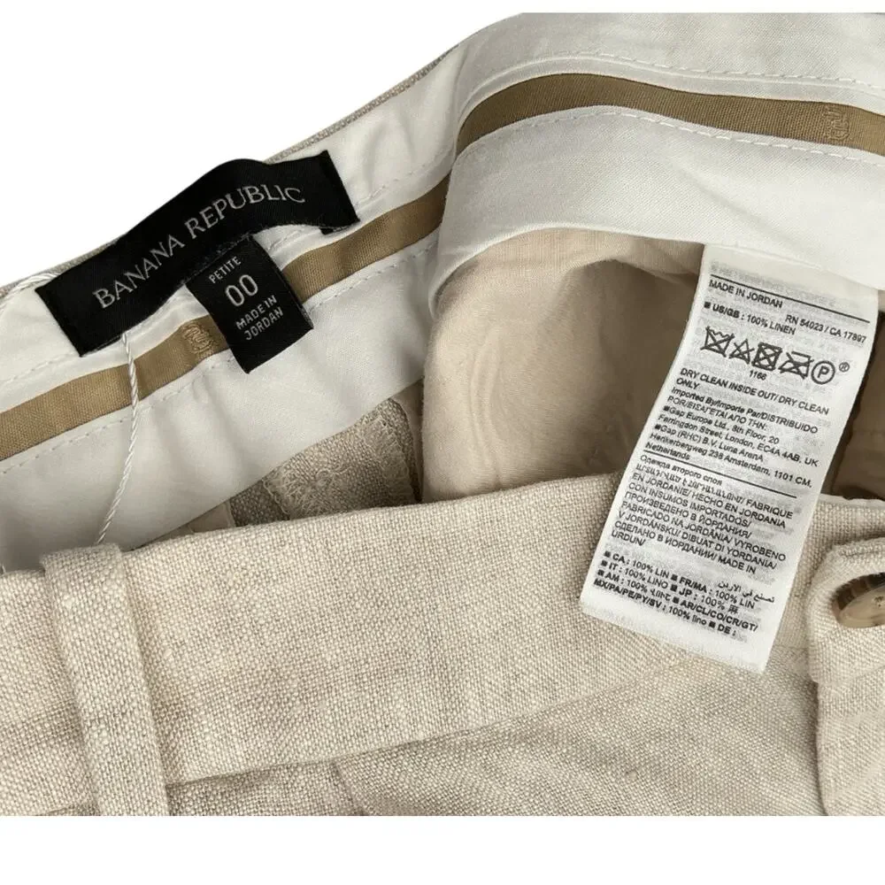 Banana Republic tan linen